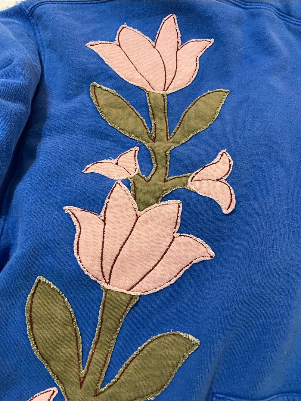 We The Free Blue It’s a Vibe flowers Hoodie - Picture 4 of 5